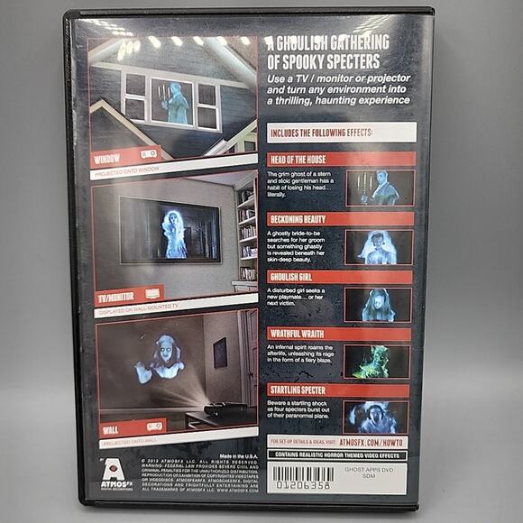 Ghostly Apparitions DVD Atmos Fear FX Frightful Digital Decorations Halloween - Picture 2 of 11